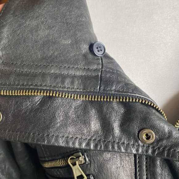 Theory Rock Nyreel Lambskin Bomber Jacket - Picture 4 of 10